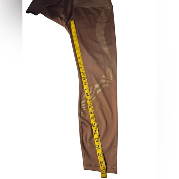 VSX Victoria Secret Essential Shine Pocket Leggings women size large brown gold - Picture 16 of 17